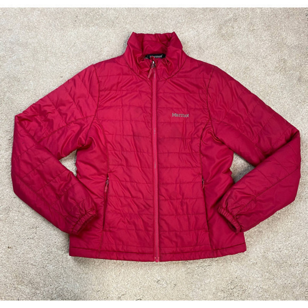 Marmot Full Zip Pink Puffer Jacket Size S